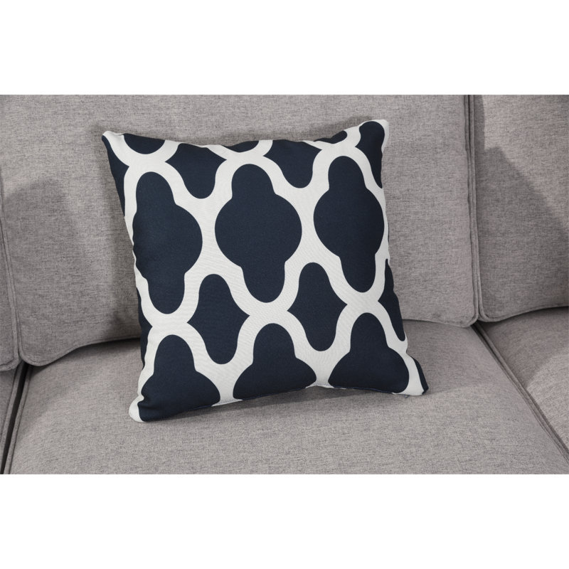 165.7" Wide Reversible Modular Sectional with Ottoman, Gray Polyester Blend
