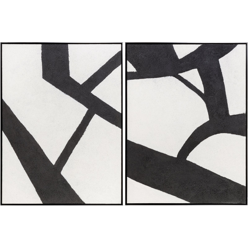 "Lucero", ensemble de 2 impressions sur toile encadrées, Cadre noir, H 48 po x l 36 po