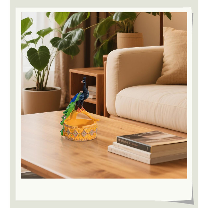 Plateau de paon multifonctionnel, organisateur de clé de bijoux écologique, cadeau de décoration de maison propice