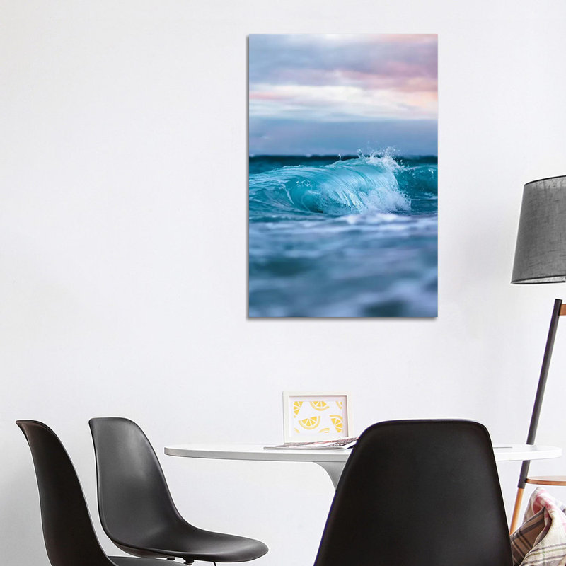 Blue Waves by Lucas Moore - Wrapped Canvas Print, 101.6 cm H x 66.04 cm W x 3.175 cm D