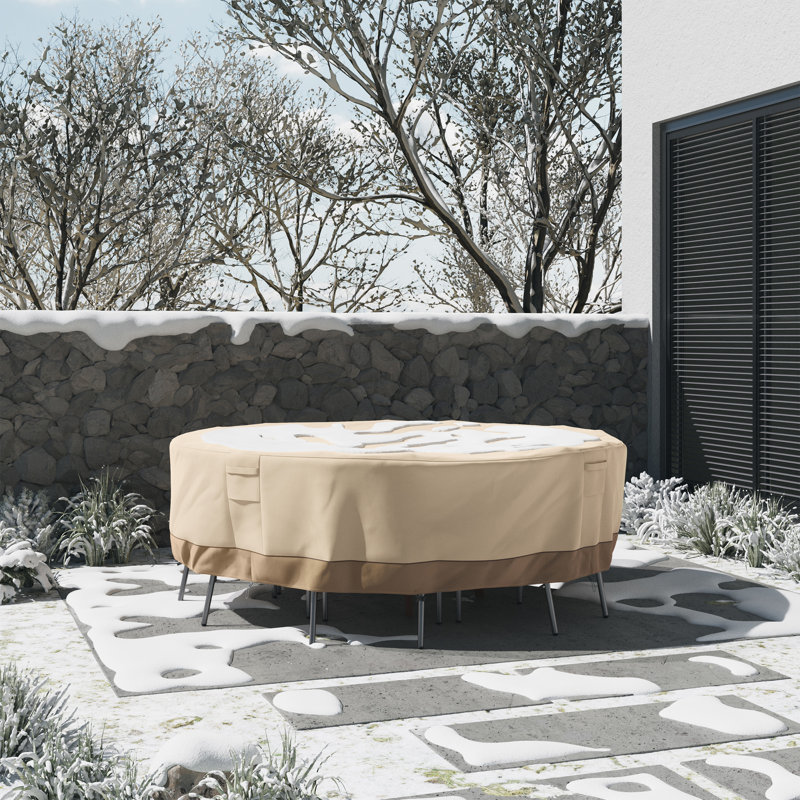 Housse pour table d'extérieur Pure Garden avec protection UV 50+ et envers imperméable - Housses pour meubles de patio
