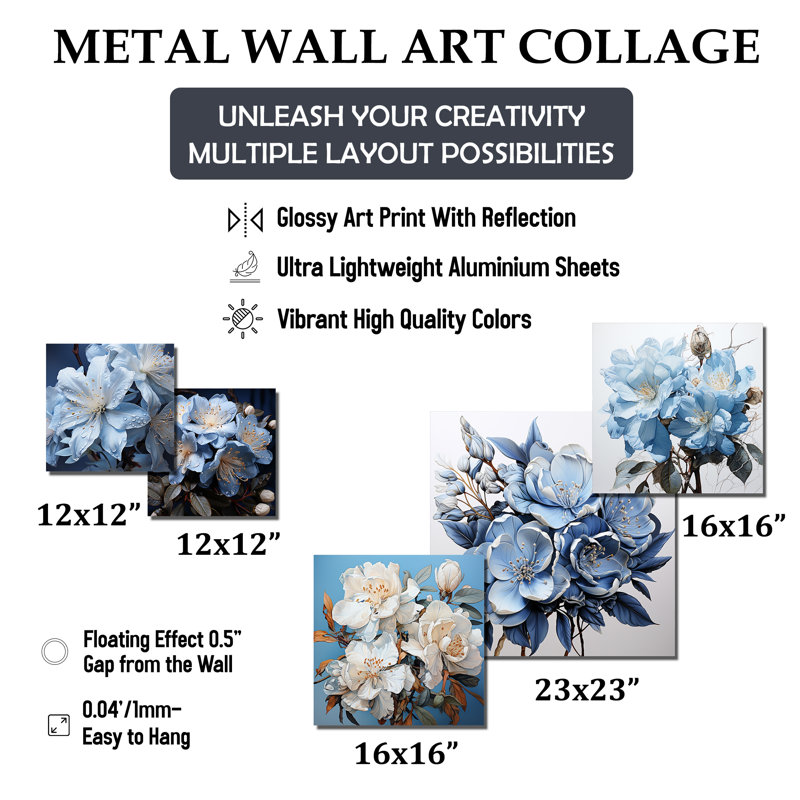 Minimalism Rhododendron Bouquet Beauties - Rhododendron Wall Art Set Of 5