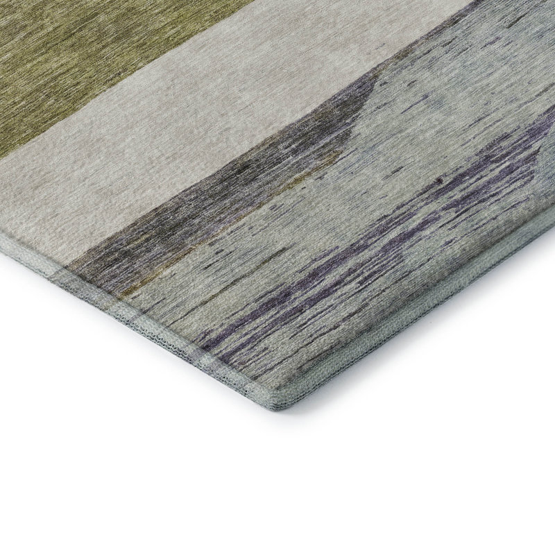 Premium Machine Washable Marasco AMF1624 Stripes Rug, Rectangle 8' x 10'