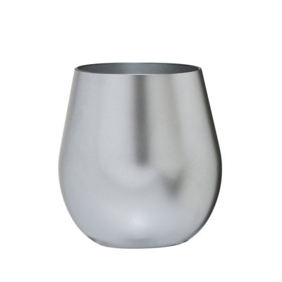 Metallic  Plastic Wine Glasses Set of 4