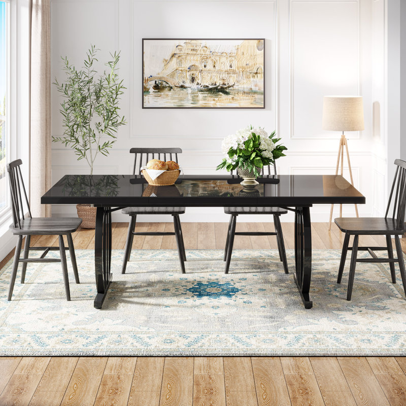 Metal Top Dining Table