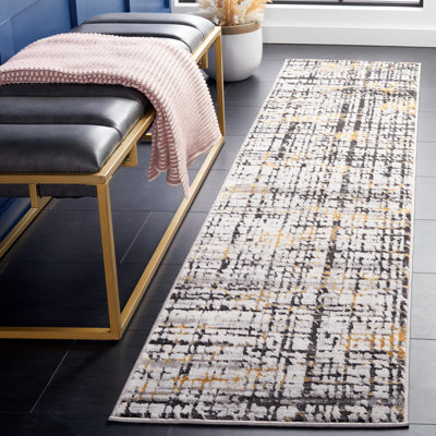 Tapis gris anthracite / or Minyard 248