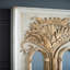Miroir mural Mid-Century 20,1 x 2 x 29,9 po avec détails feuille d'or, ensemble de 2