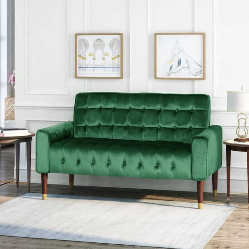 Modern Sofa Loveseat, Emerald