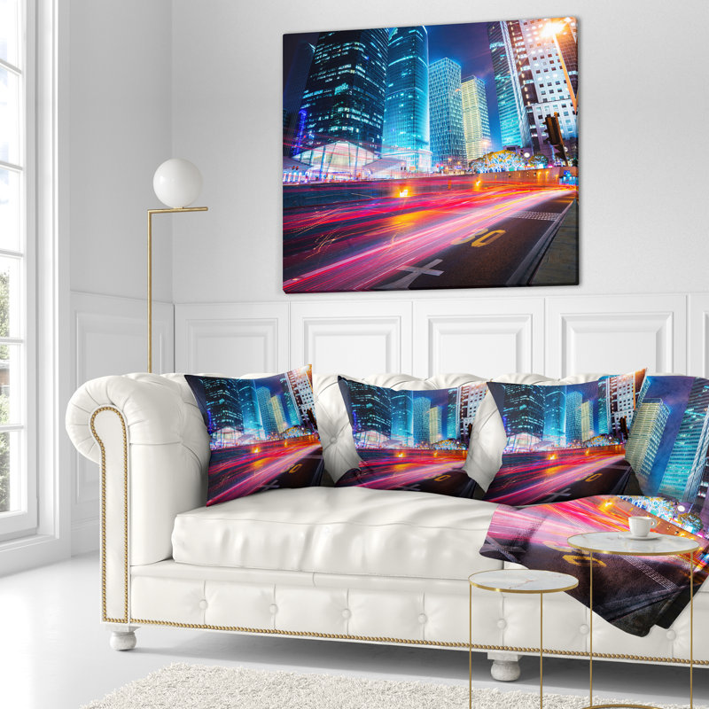 Coussin lombaire night scene cityscape photo city