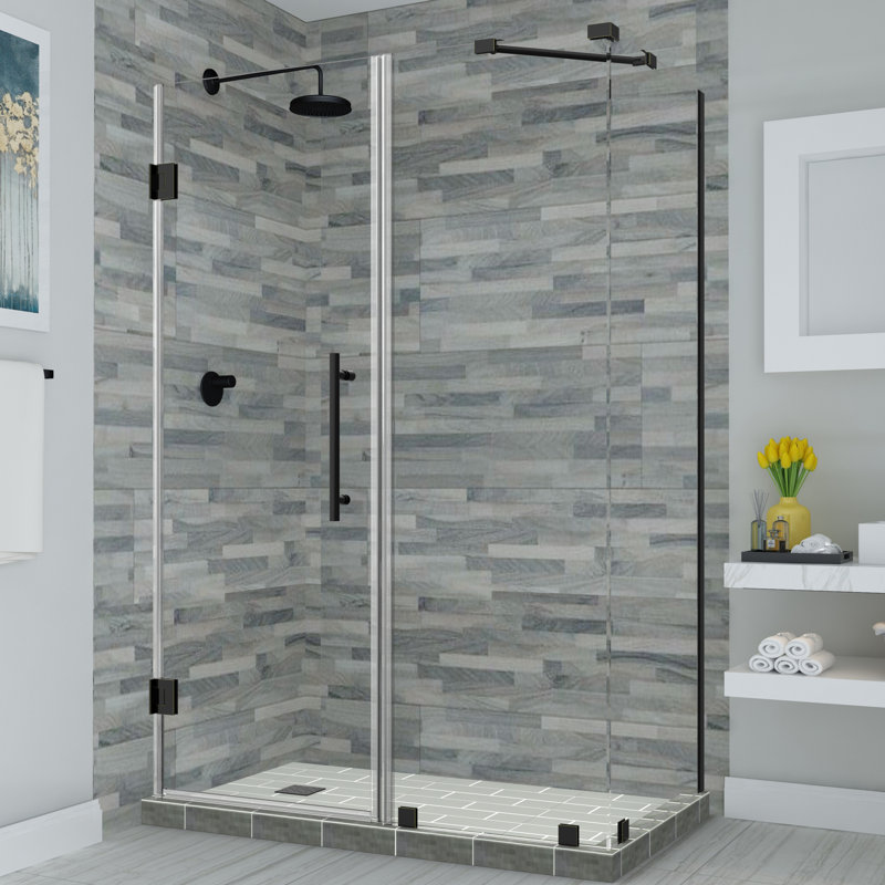 Cabine de douche rectangulaire à charnière 34 po x 72 po Bromley