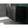 Moore 35.5" Matte Black Polymarble Rectangular integrated Bathroom Sink with Overflow