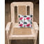  Coussin extérieur rouge à lèvres et rayures-48710891