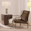 Hemingway Leather Accent Chair, Saddle-1091622048