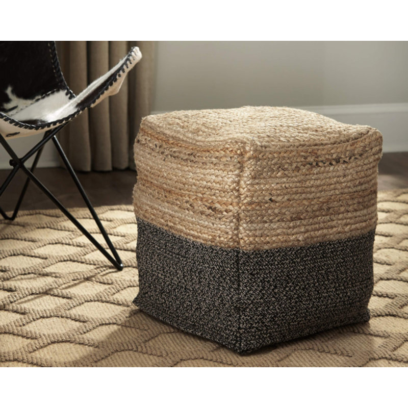 Repose-pieds rectangulaire rayé 17,5 po Amiriya