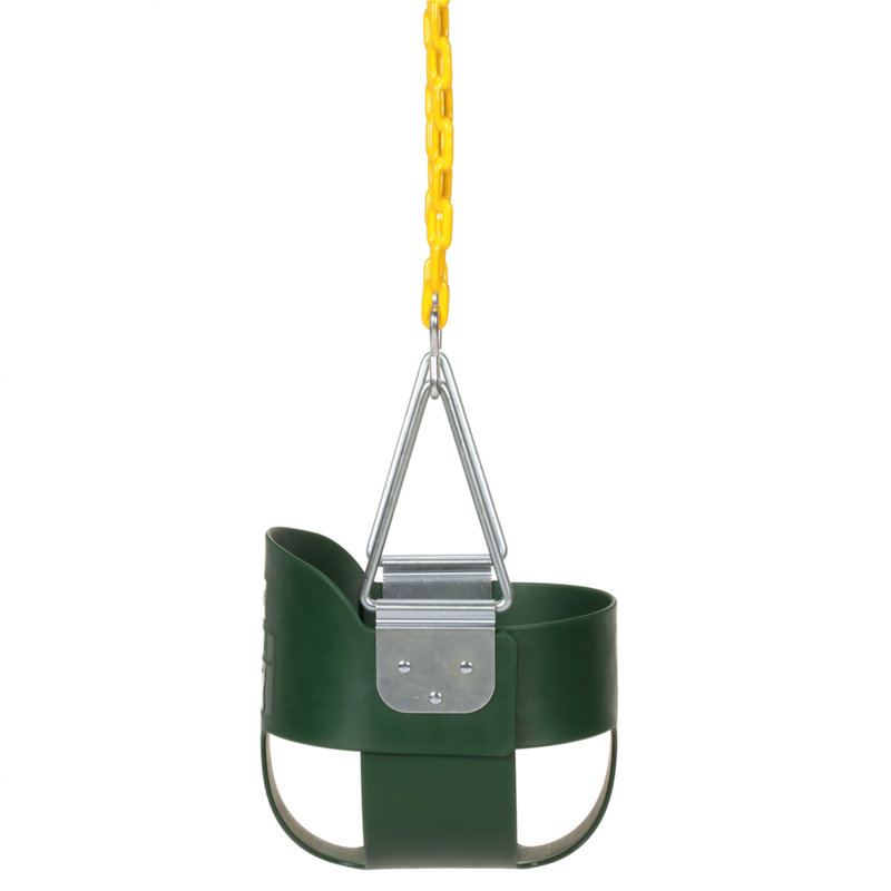 Eastern Jungle Gym Toddler Bucket Swing Set Seat + Trapeze Bar And Gym Rings Set
