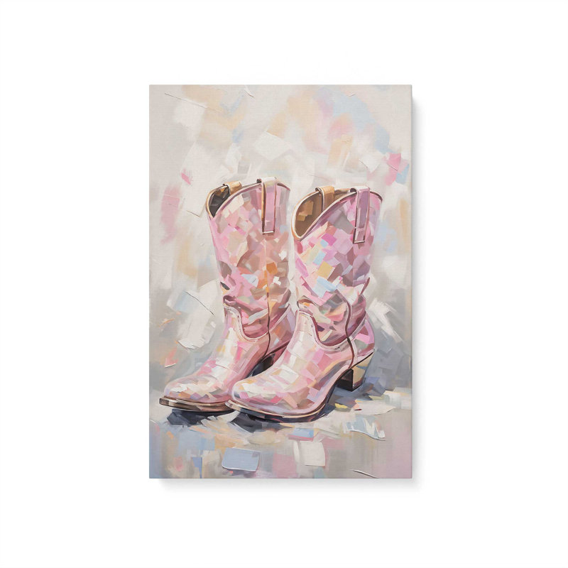«Cowgirl Essentials in Pink I», toile tendue, H 30 po x l 20 po