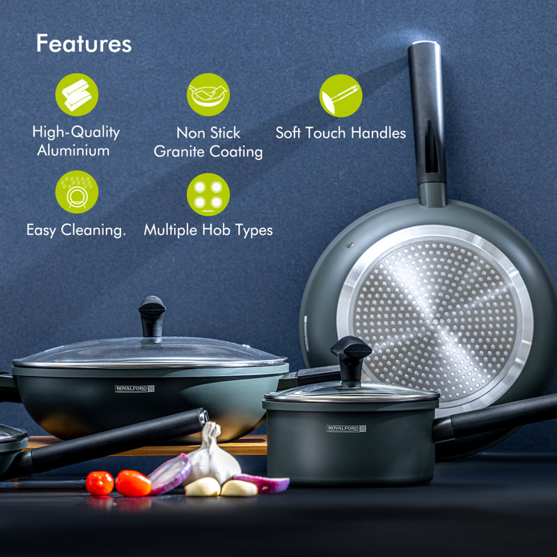 7 - Piece Non-Stick Aluminum Cookware Set