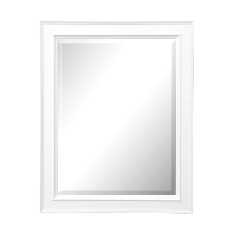 Miroir de salle de bain biseauté moderne et contemporain Bernardi, Blanc
