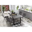 Zech Mango Rectangular Wood Top Dining Table with Steel Base-1512987219