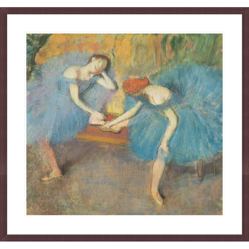 «Two Dancers at Rest or Dancers» par Edgar Degas, impression giclée encadrée, H 33,5 po x l 35,6 po