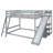 Rustic Bunk Bed With Slide And Guardrail-123857035
