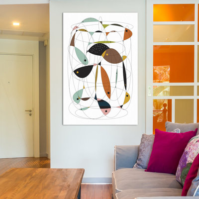 Filet de pêche par Flatowl - Estampe numérique sur toile tendue avec châssis