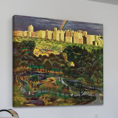 " Central Park Rainbow " by John Falter Painting Print