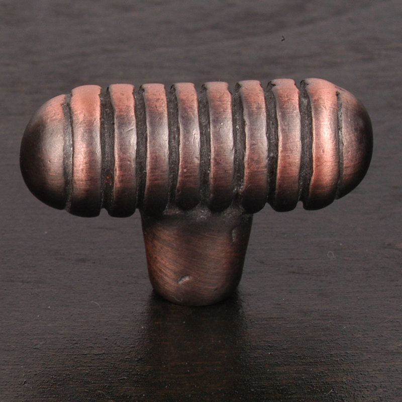 Poignée nervurée patinée CK Series, Distressed Copper, Petit