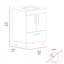Meuble-lavabo simple blanc 2 portes