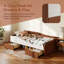 Lit de jour rembourré avec 2 tiroirs de rangement et tablette rembourrée-602043040-602043042