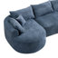 Canapé incurvé moderne en chenille Boneless de 124,5 po - 7 coussins (3 dossiers + 4 jetés), sans assemblage et capacité de 1 600 lb-693601533