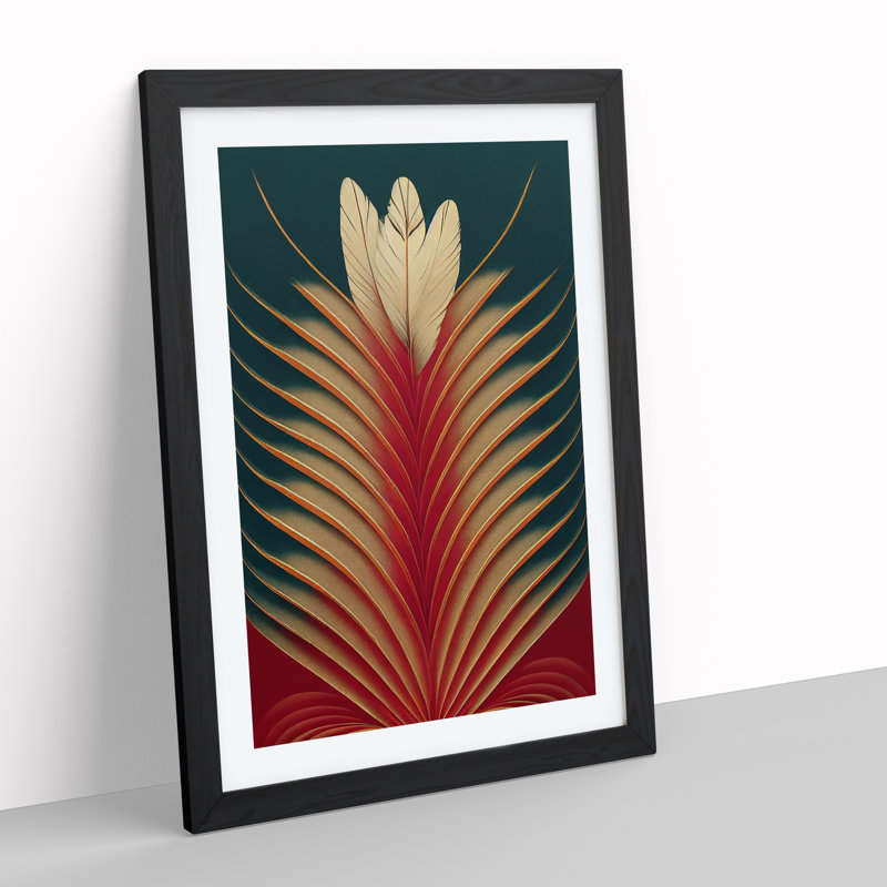 Feather No.2 - Single Picture Frame Print, Black Framed, 64cm H x 46cm W x 2cm D