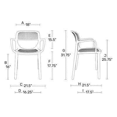 Outdoor Stacking Dining Armchair