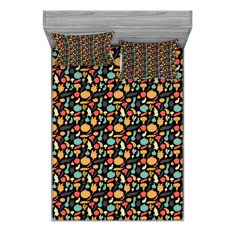 Microfiber Sheet Set, Queen Sheet Set with Fitted Sheet