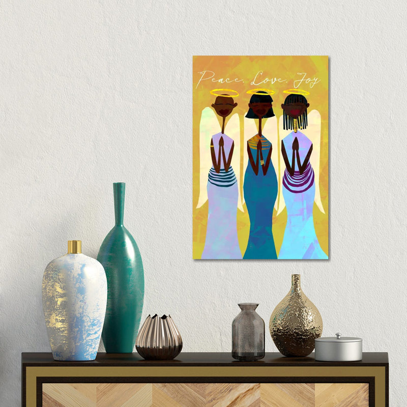 Peace, Love, Joy - Reproduction d'art mural - Toile tendue, H 18 po x l 12 po, Toile tendue, Ne s’applique pas