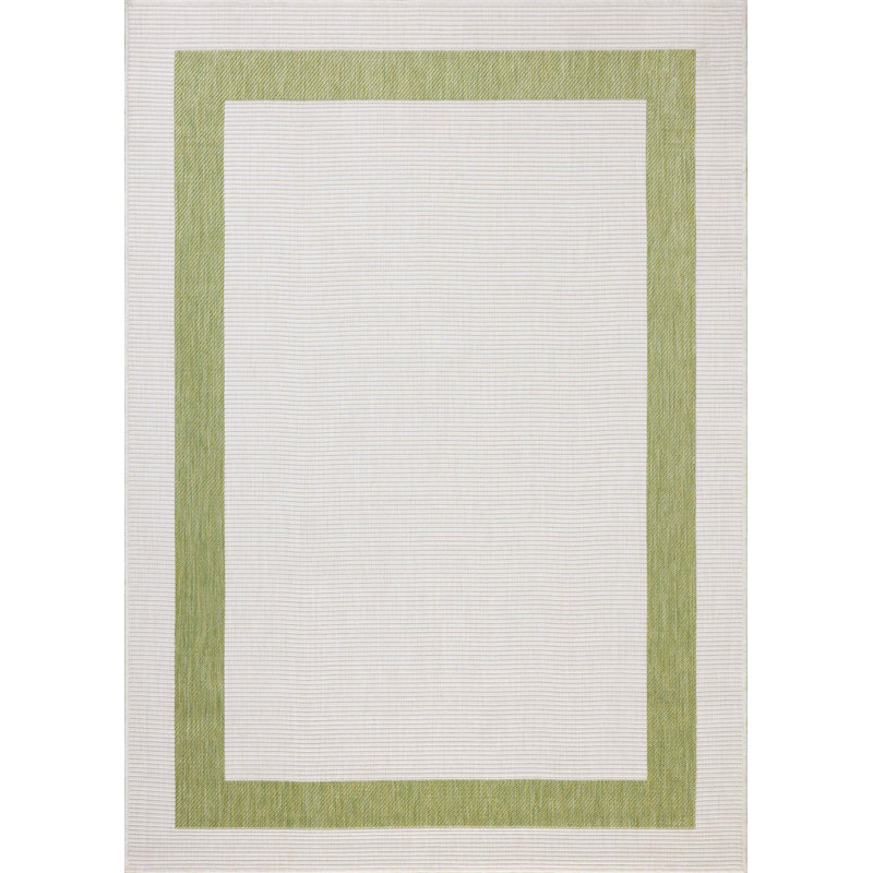 Tapis intérieur / extérieur vert / ivoire Loloi Easton, Rectangle 5 pi 3 po x 7 pi 6 po