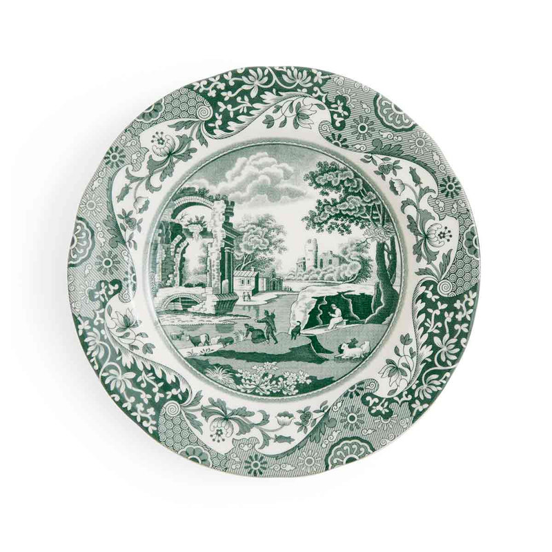 Heritage Green Italian 6.5" Bread & Butter Plates, Set of 4
