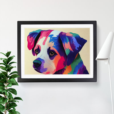 Watercolour Dog Vol.4 Abstract - Single Picture Frame Print