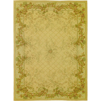 Wool Floral Area Rug