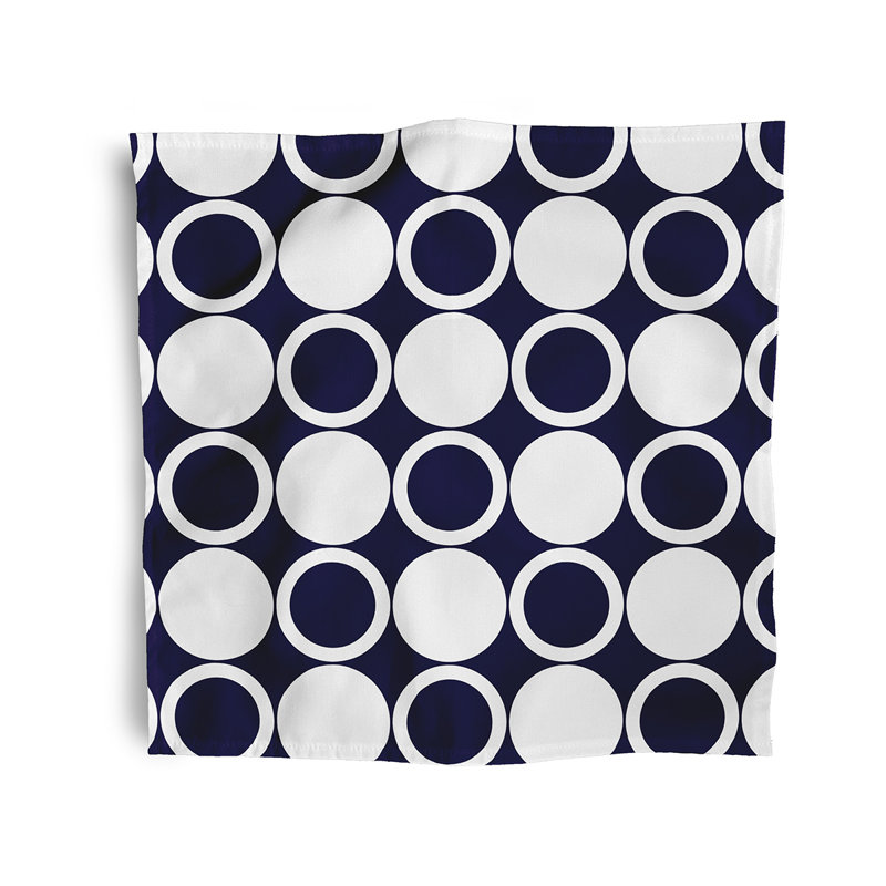 Sergent Polyester Geometric Square Napkin, Navy