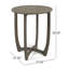 Table d'appoint d'extérieur ronde en bois d'acacia-130481183