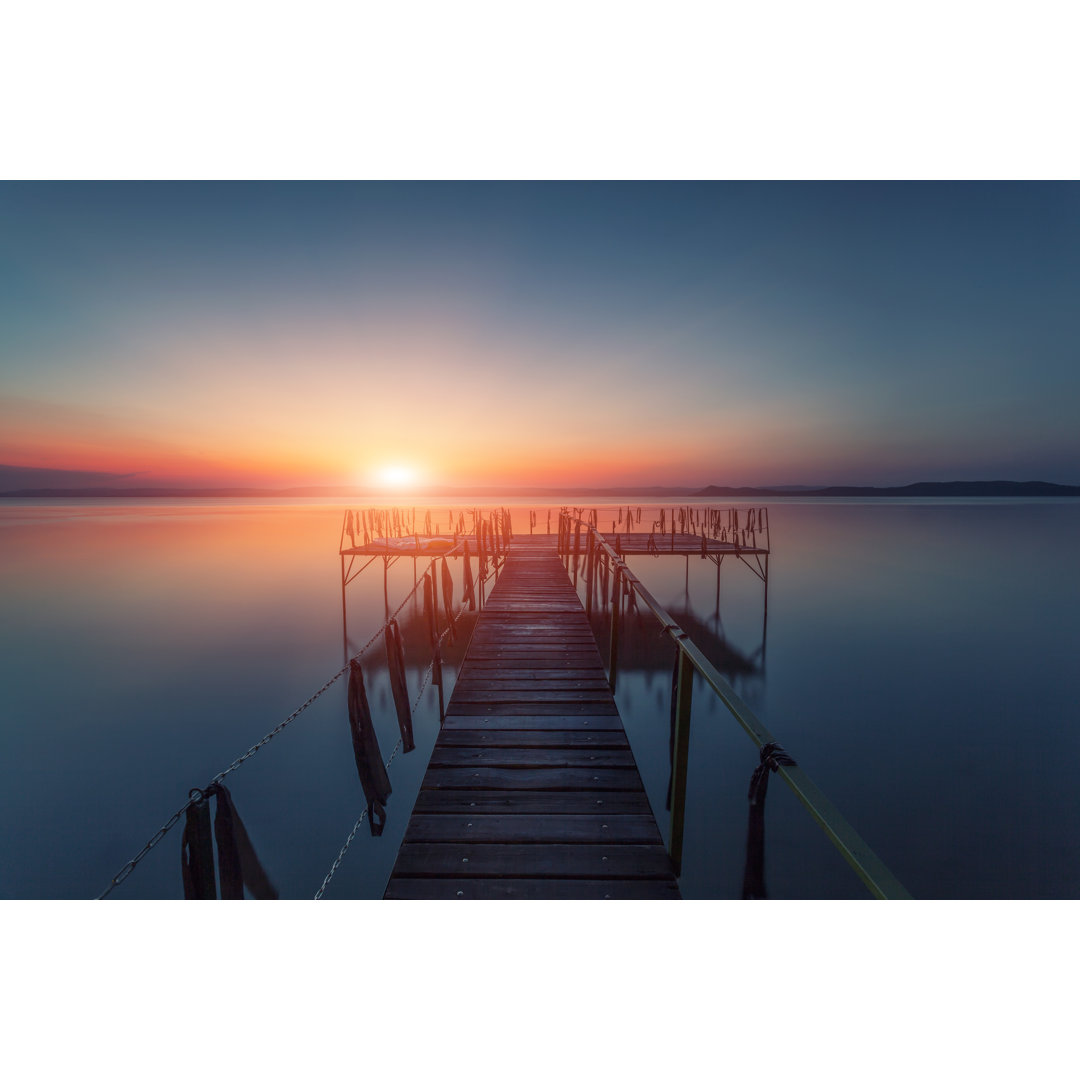 Sonnenuntergang über dem Wasser - Leinwandbild