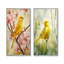 Oiseau canari dans les fleurs I - Collection d'art mural 2 panneaux animaux-498193320-498193303