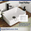 DeerValley Countertop Vessel Sink 405 x 305 x 130mm W, White Ceramic Rectangular Bathroom Sink