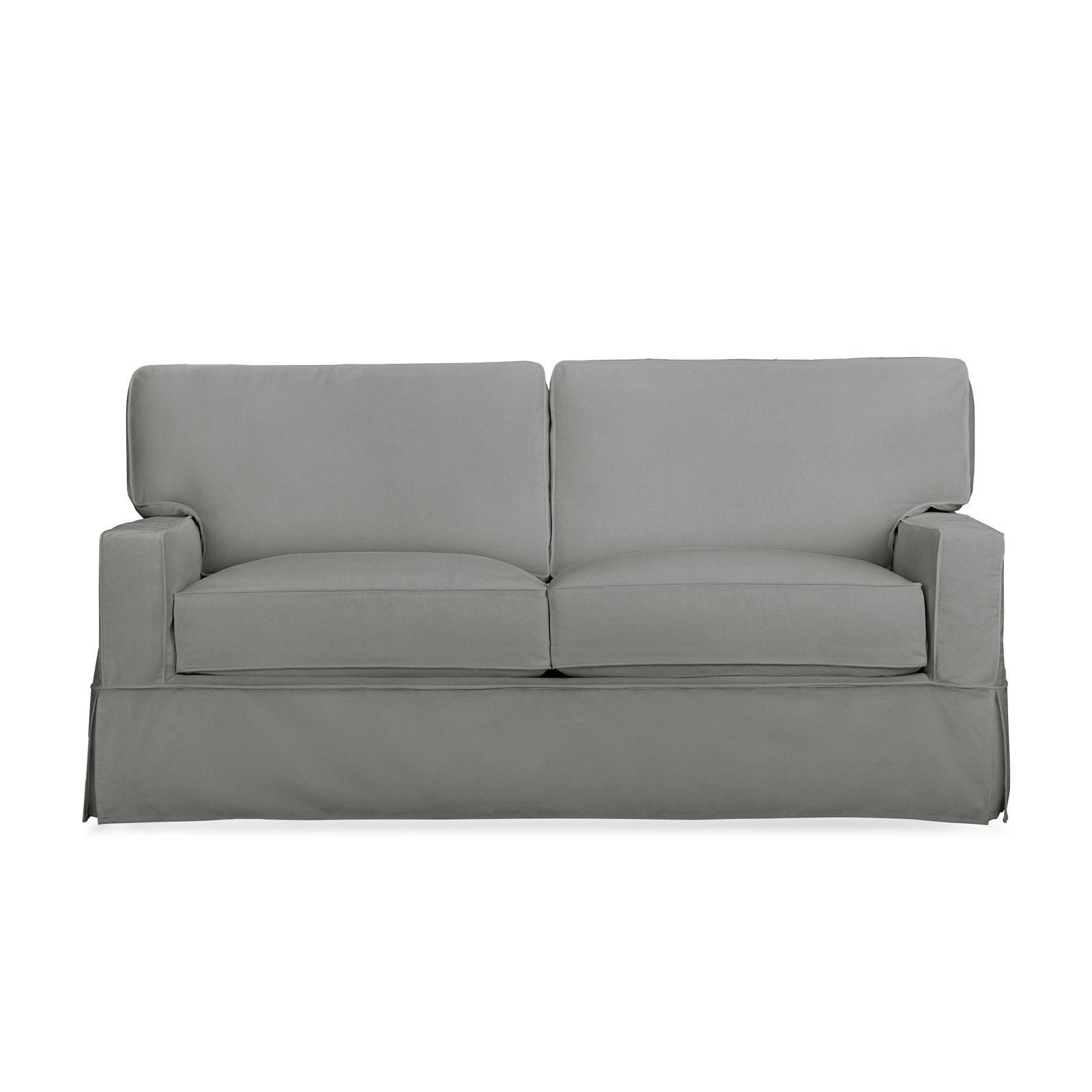 Taylor 78'' Slipcovered Sofa, Bayou Light Gray Canvas