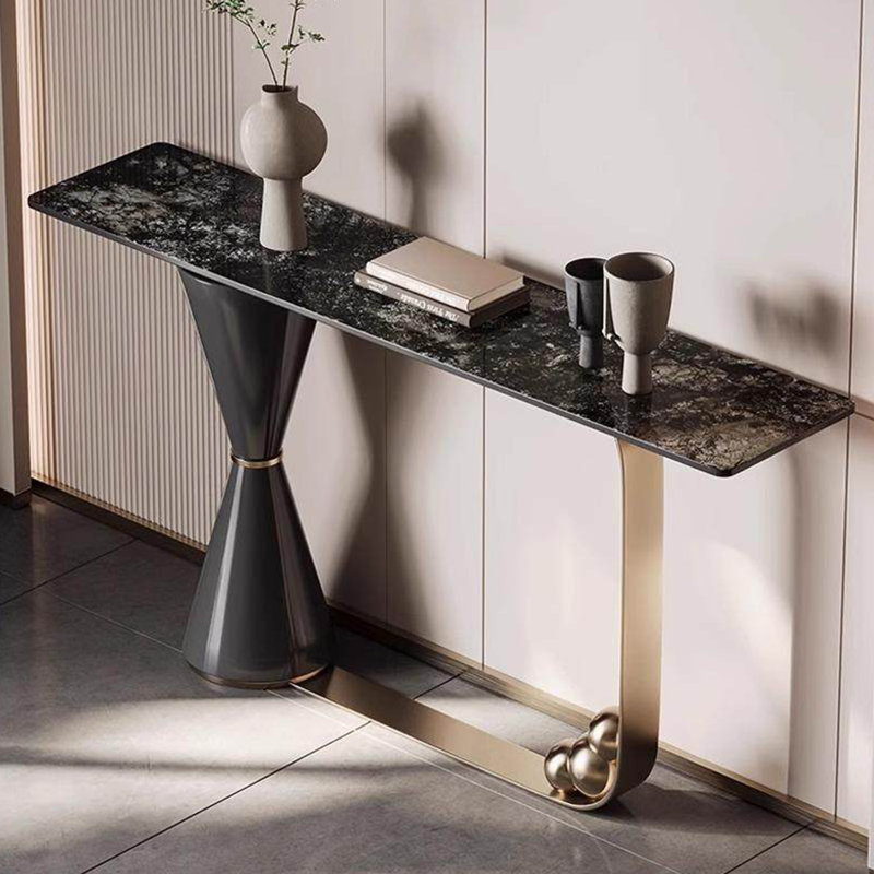 Console en métal de style italien, 33.4" H x 47.2" W x 13.7" D