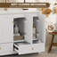 Ensemble de meuble-lavabo 48 po avec lavabo en céramique, armoire de rangement abondante, 4 portes à fermeture douce et 2 tiroirs-39293880