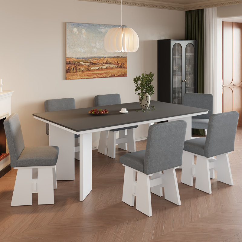 7 - Piece Dining Set, Dark Gray