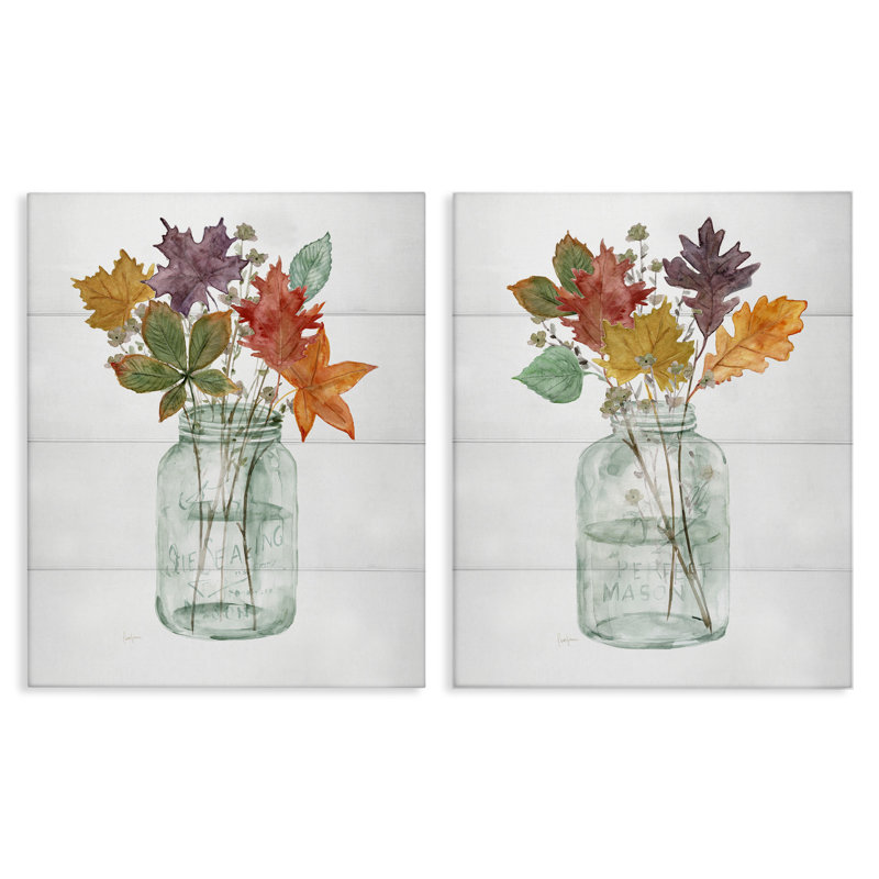 Ensemble de 2 vases à feuilles Harvest Home, par Livi Finn, H 20 po x l 32 po