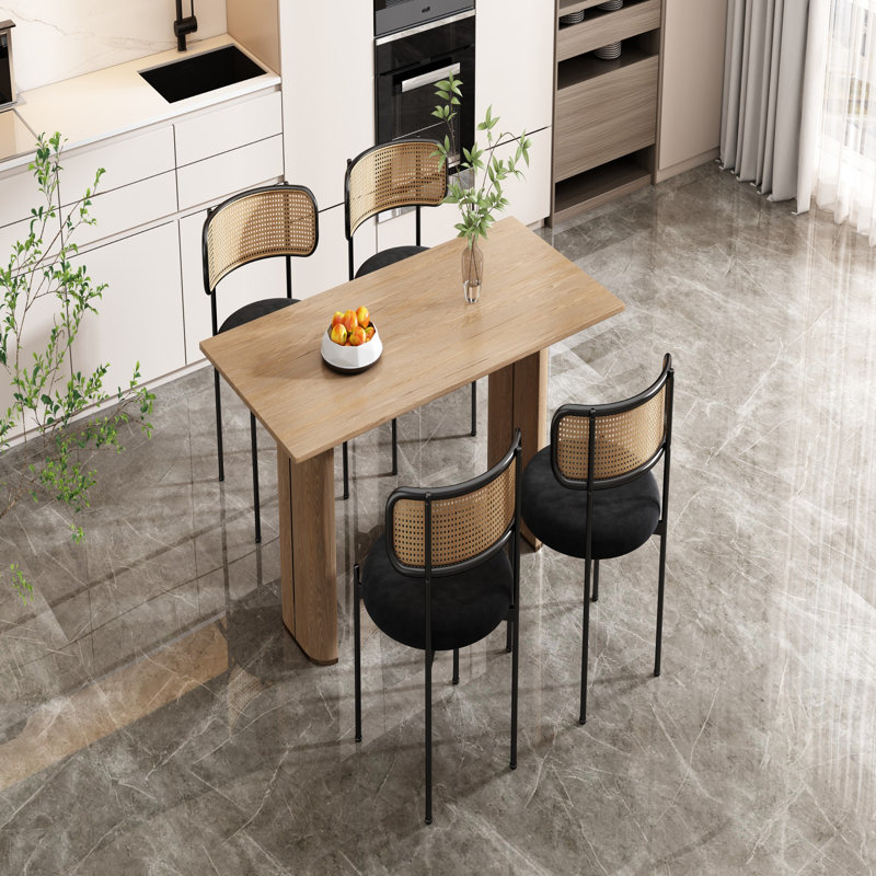 Velvet Upholstered Side Chair in Black